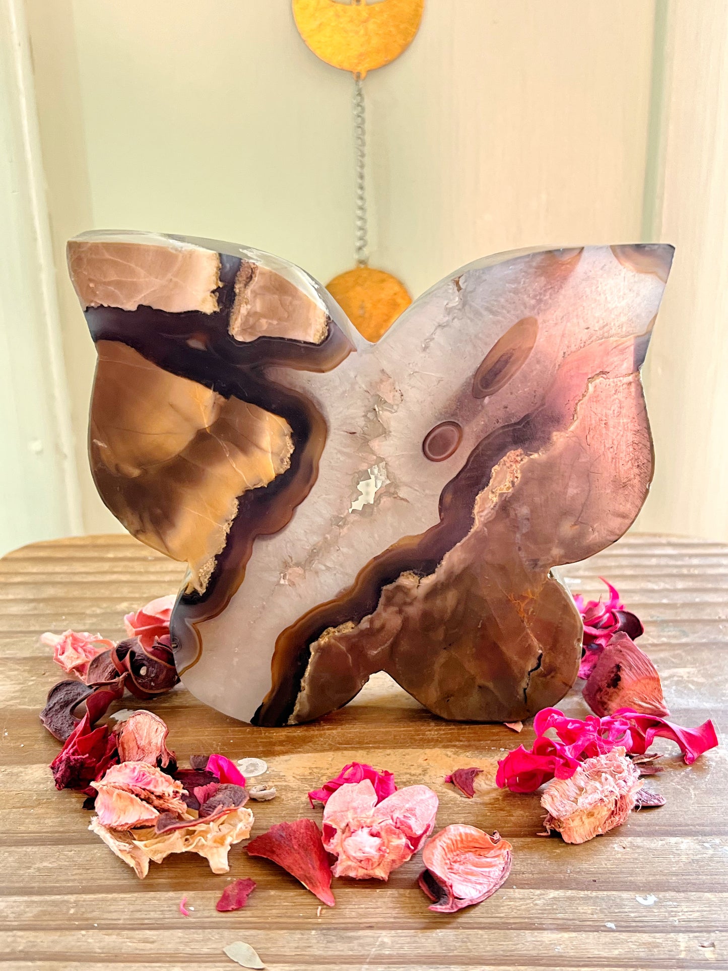 XL Volcano Agate Butterflies UV REACTIVE