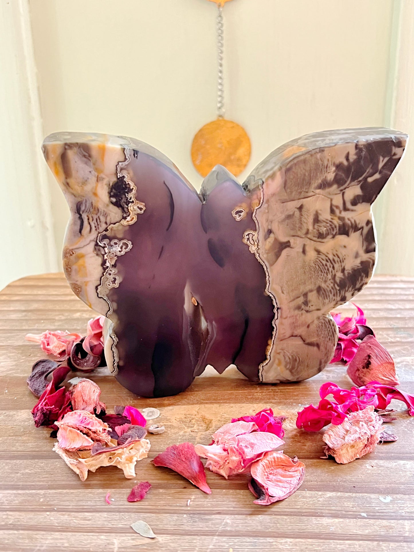 XL Volcano Agate Butterflies UV REACTIVE