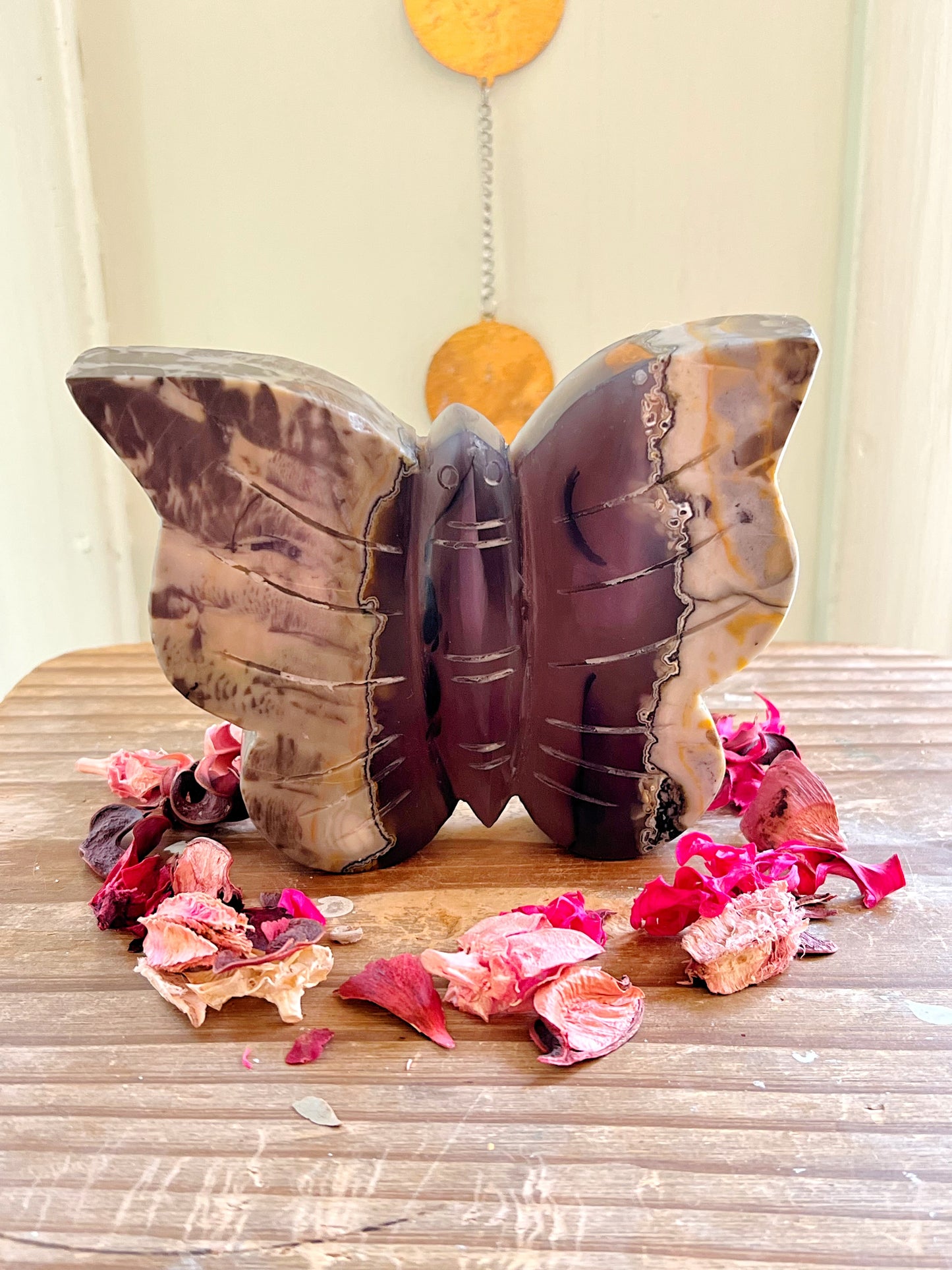 XL Volcano Agate Butterflies UV REACTIVE