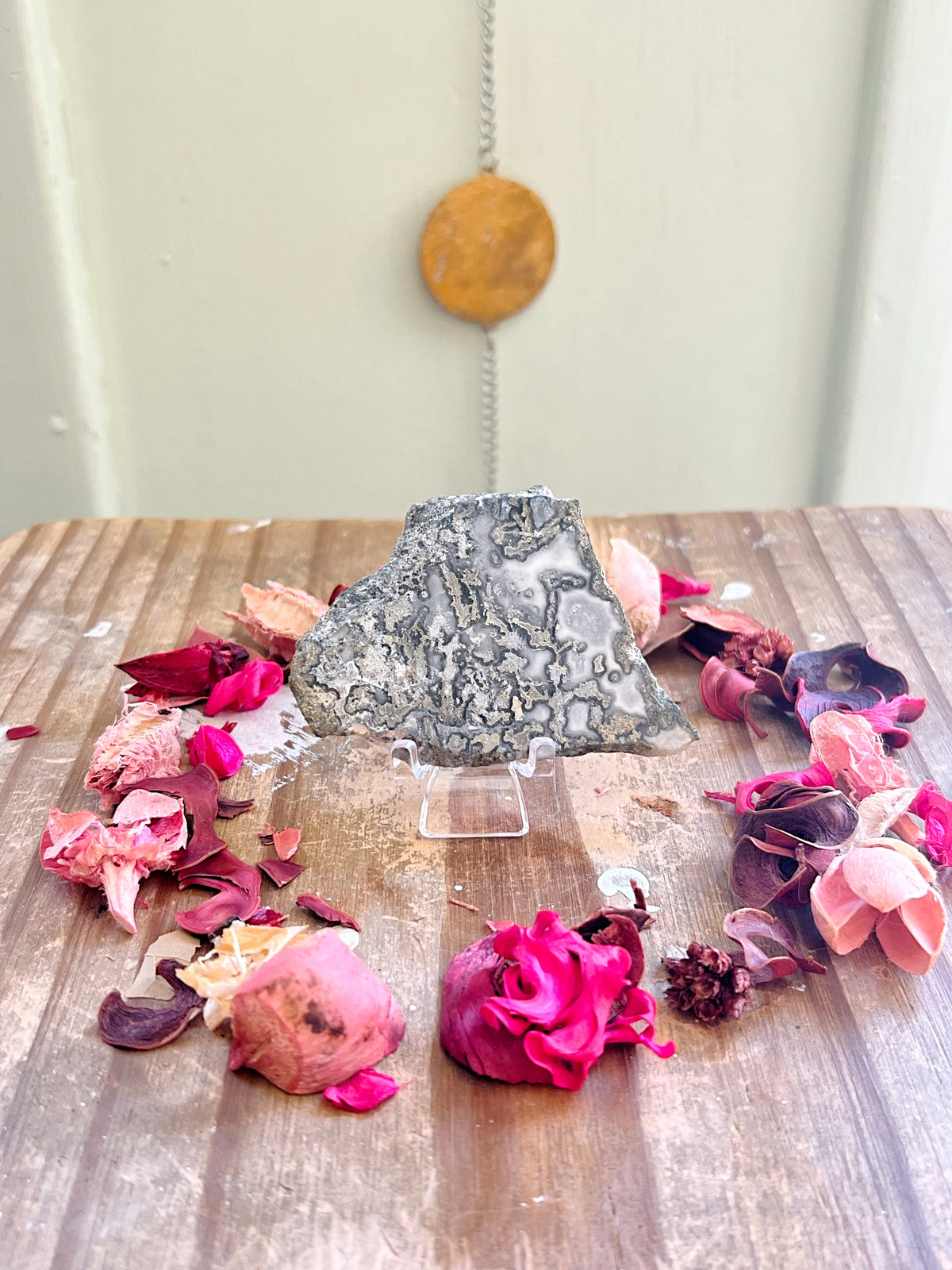 Pyrite x Agate Slabs with Stands
