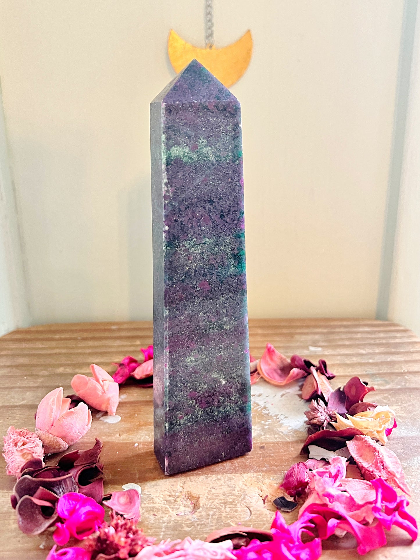 Large Ruby Zoisite Tower UV Reactive