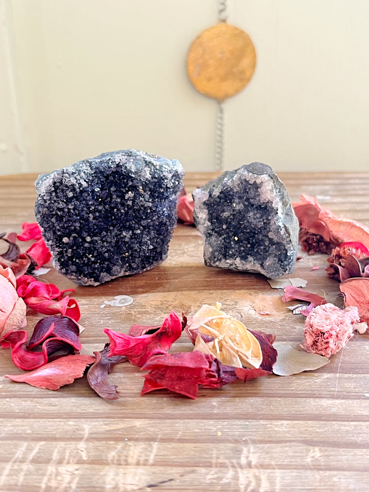 Black Amethyst Clusters