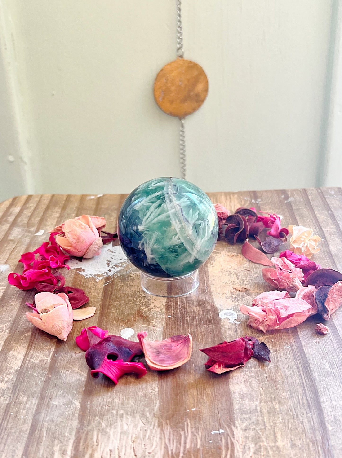 Feather Fluorite Spheres