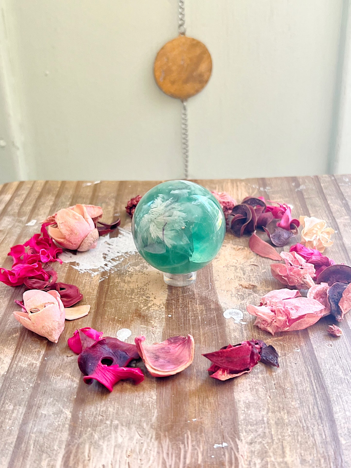 Feather Fluorite Spheres