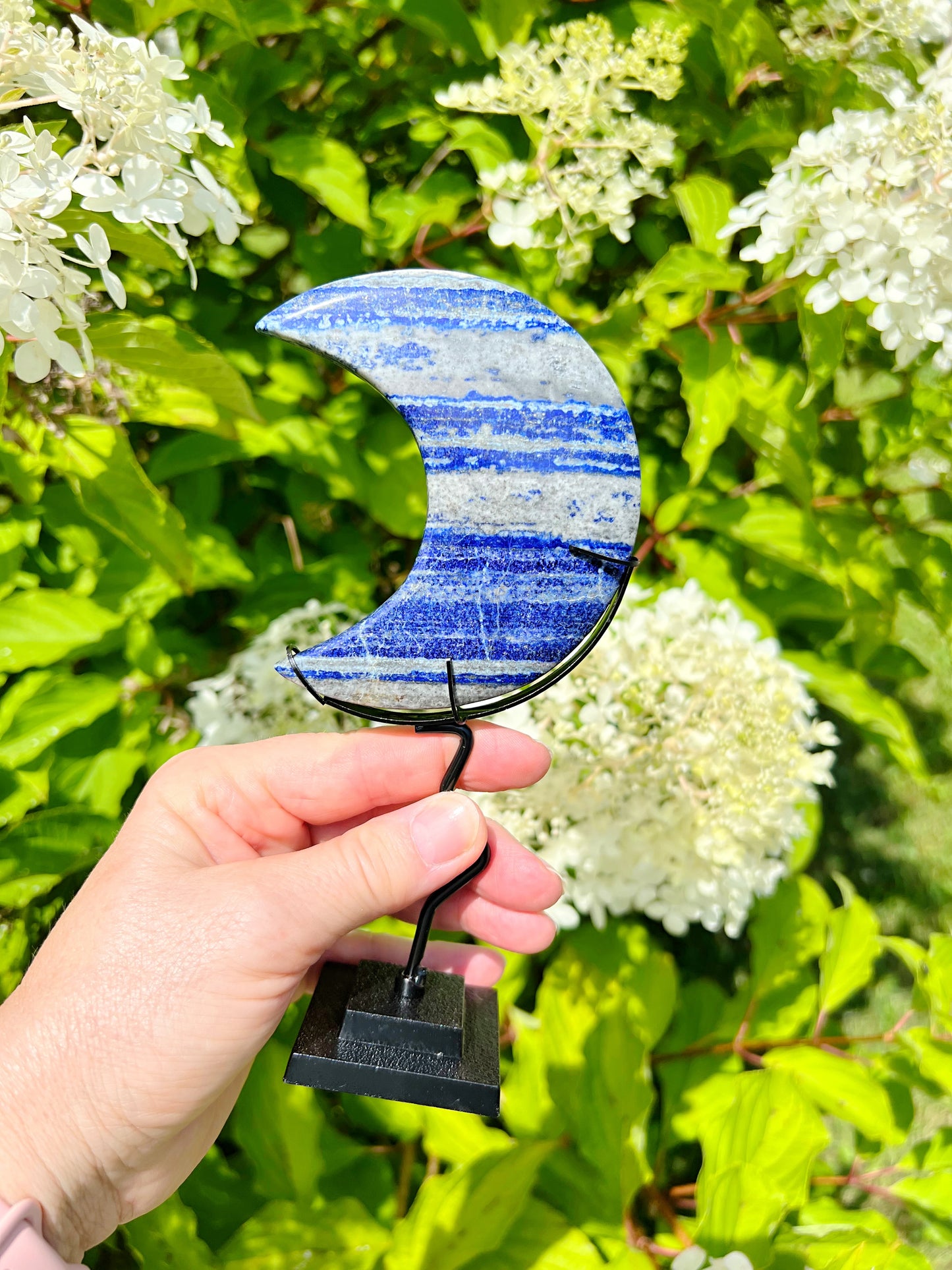 Lapis Lazuli Moon on Stand