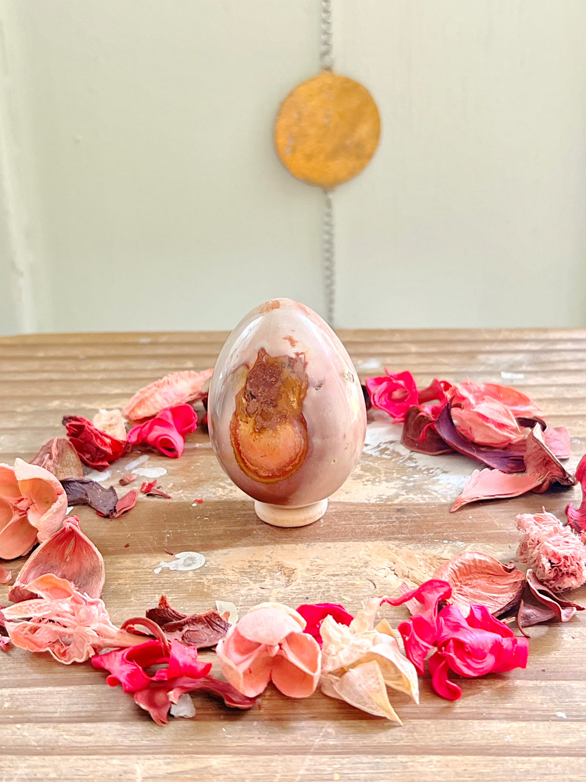 Pink Polychrome Jasper Egg