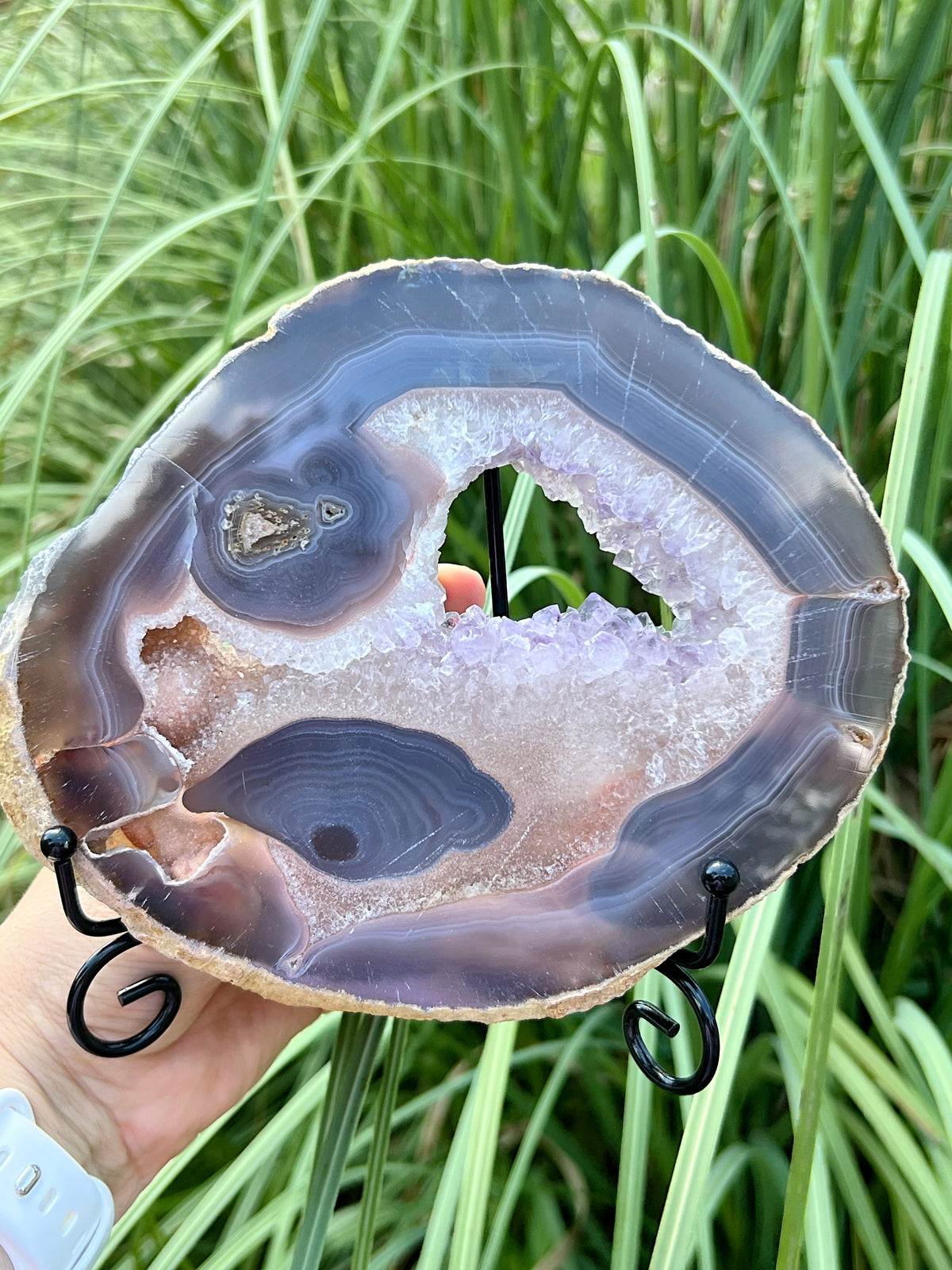 XL Agate x Amethyst x Quartz Slabs with Stands