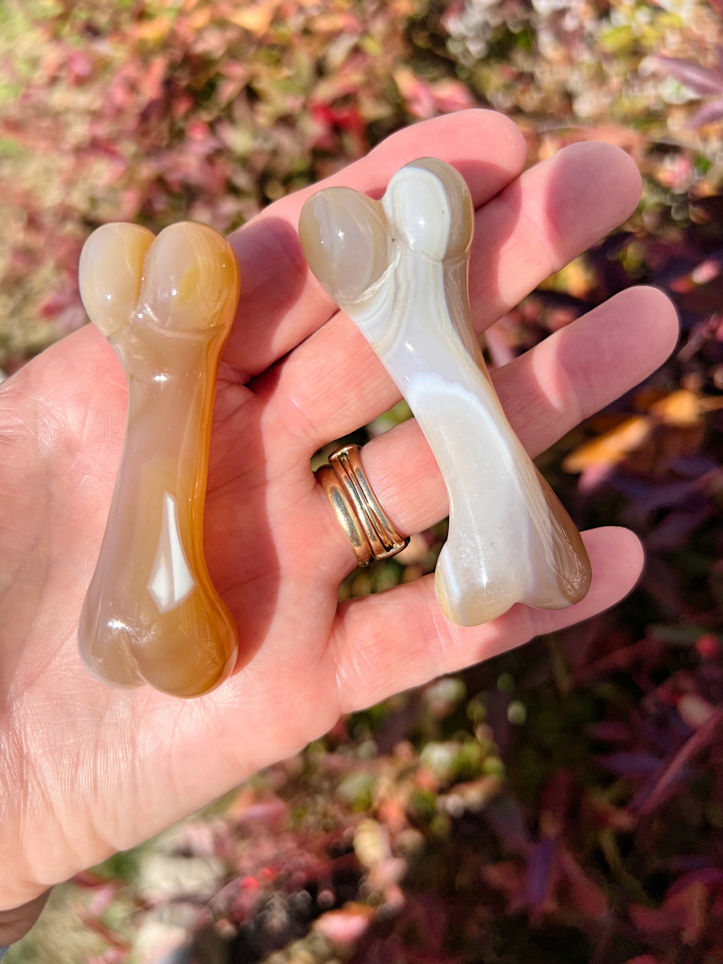 Banded Agate Bone Carvings