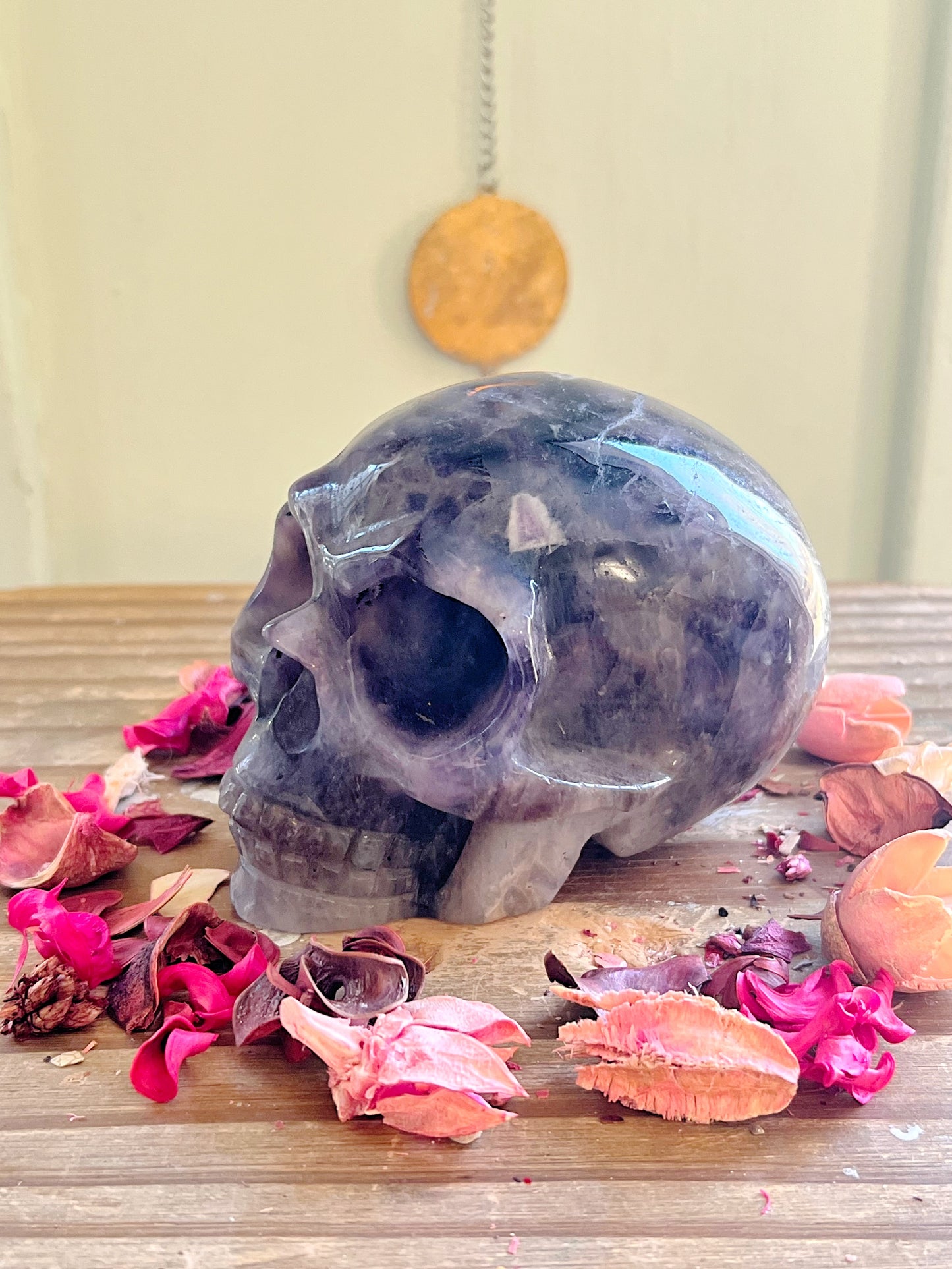 XL Dream Amethyst Skull Carving 2lb 5oz