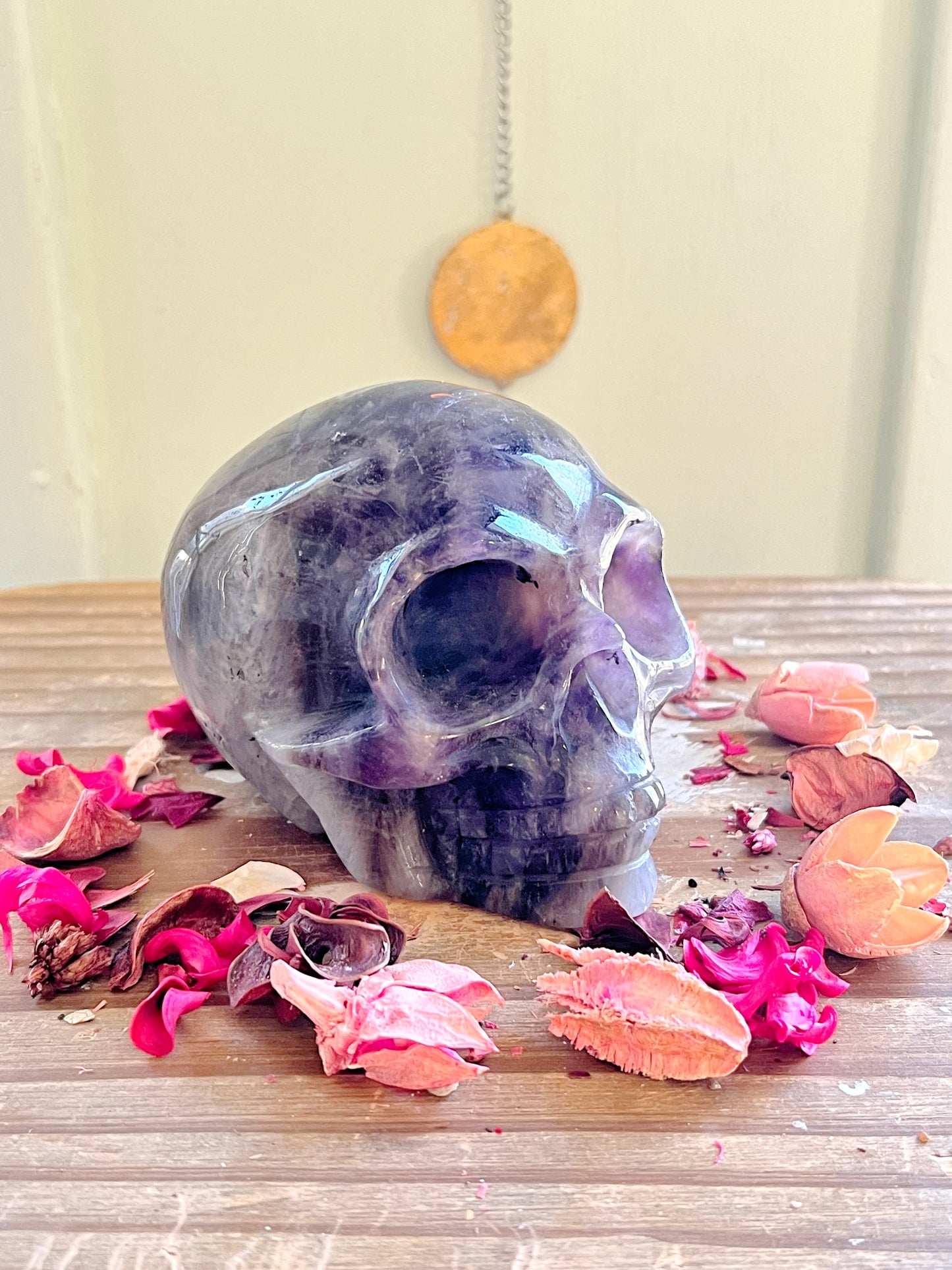 XL Dream Amethyst Skull Carving 2lb 5oz