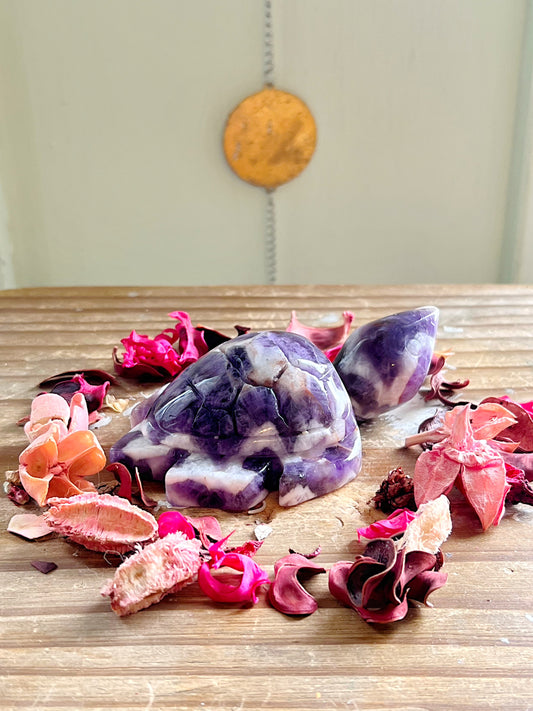 Dream Amethyst Sea Turtle Carving