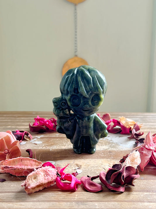 Green Jade Harry Potter Carving *needs propping