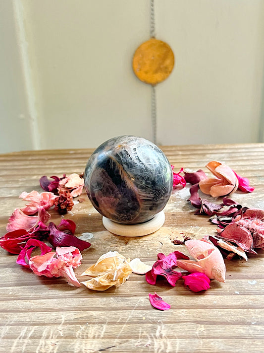 Black Moonstone Sphere