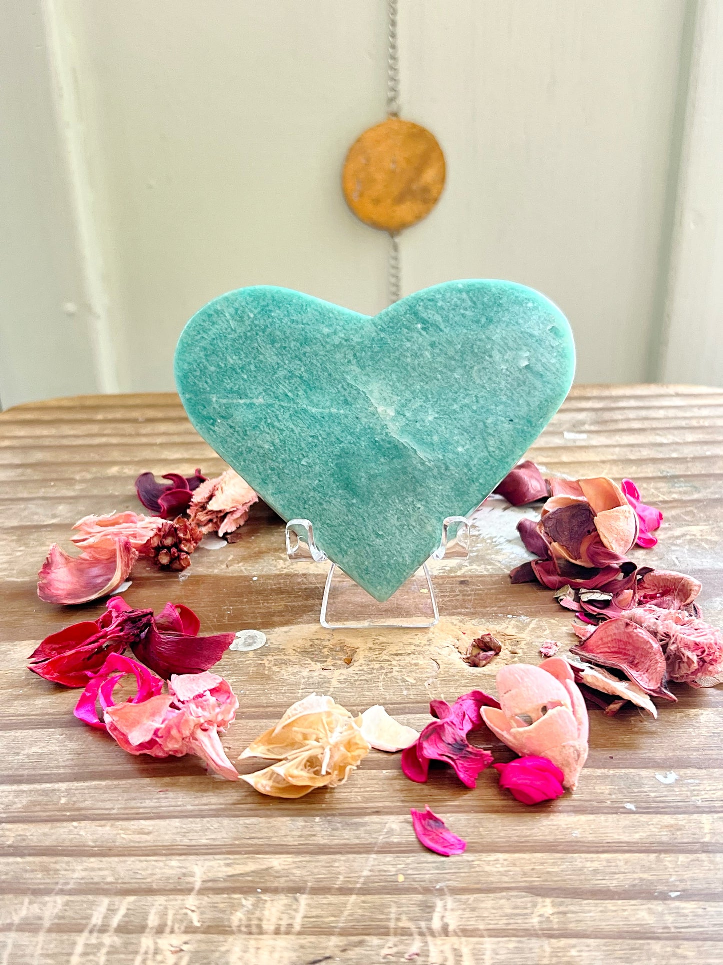 Amazonite Heart with Stand