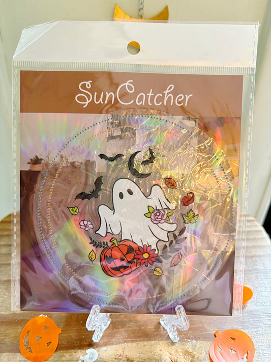 Ghost and Pumpkin Suncatchers