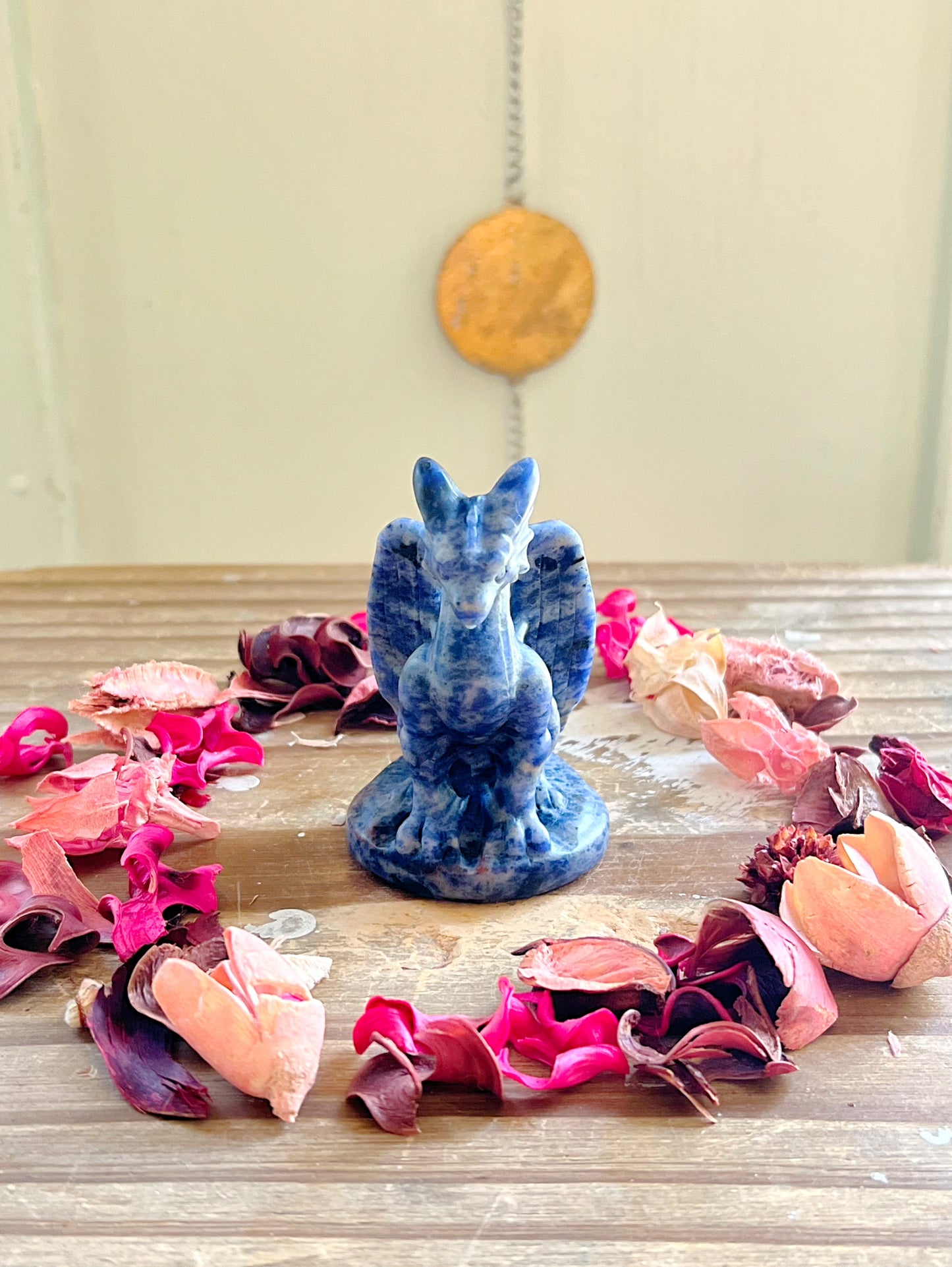 Sodalite Dragon Carving