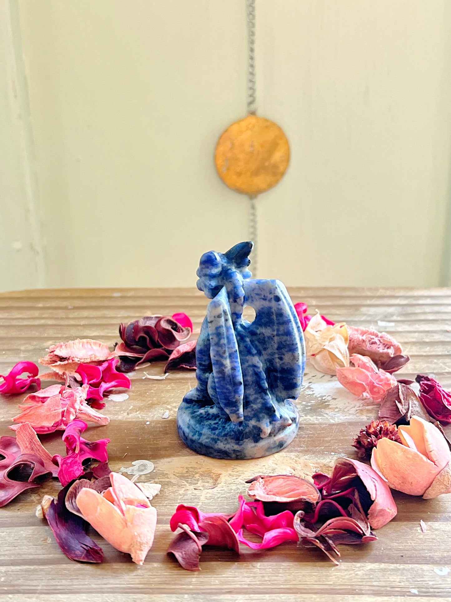 Sodalite Dragon Carving