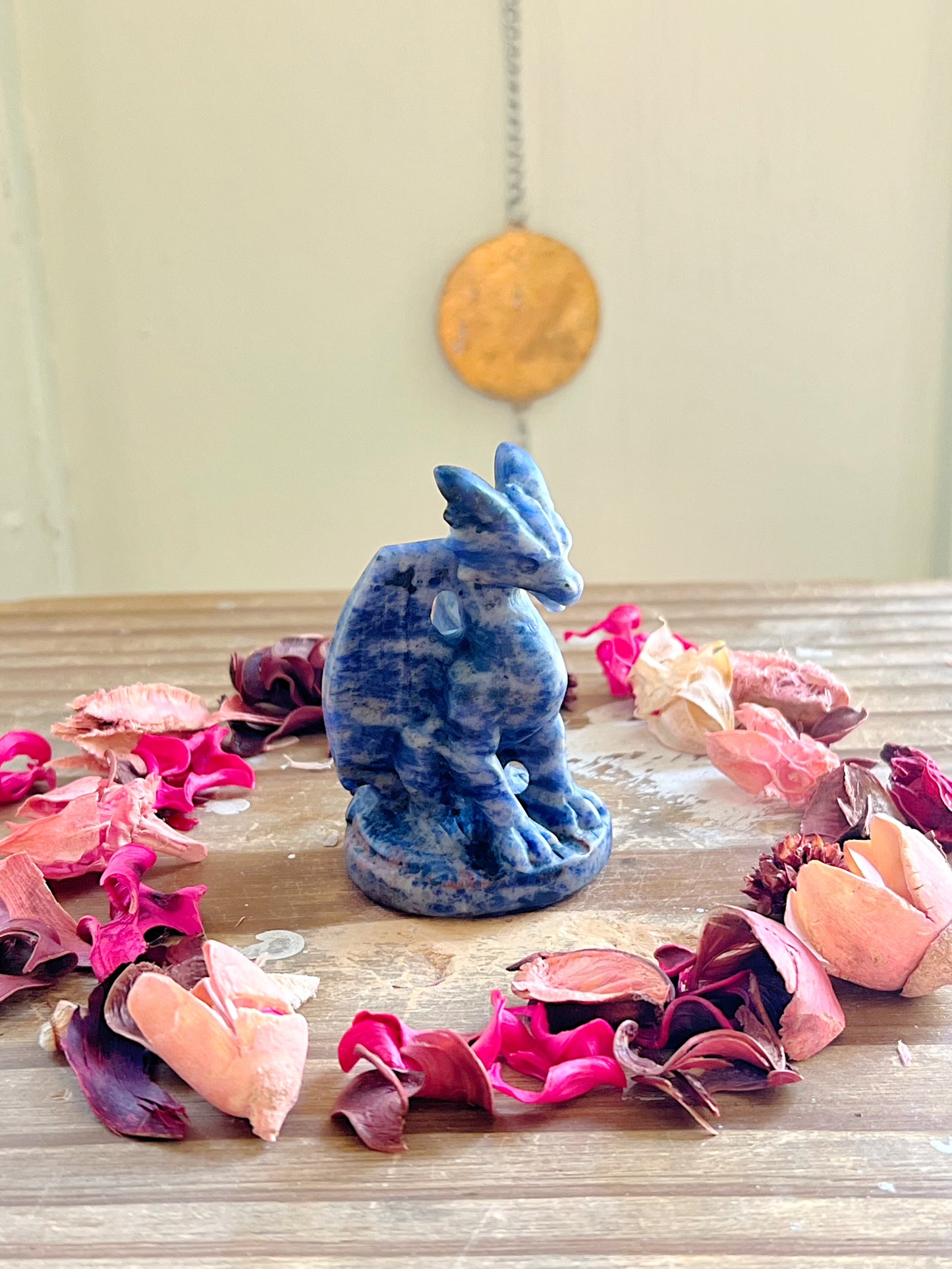 Sodalite Dragon Carving