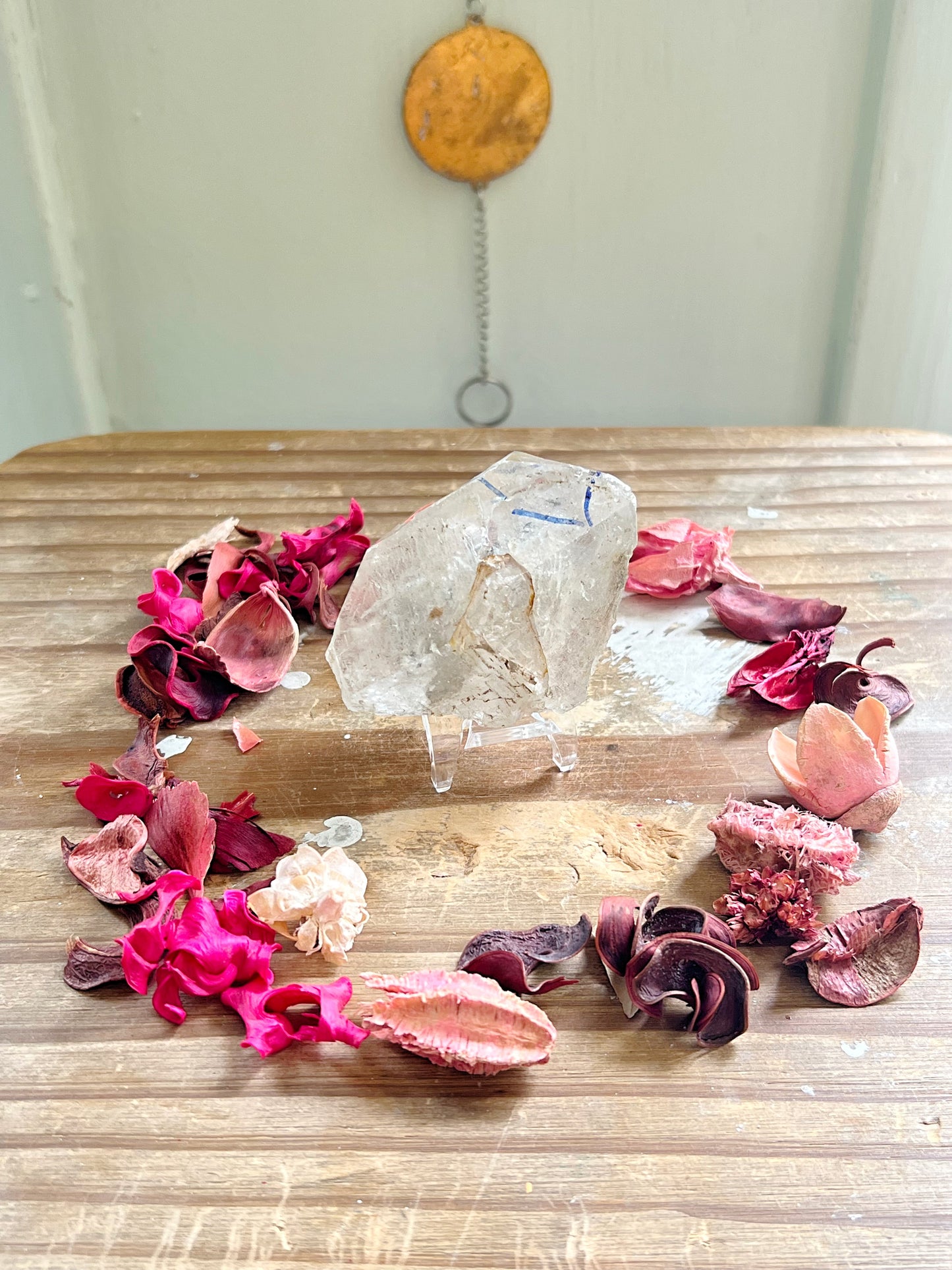 Rare Enhydro Quartz with Stands