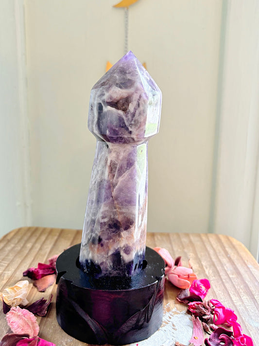 XL Druzy Dream Amethyst Tower on Stand