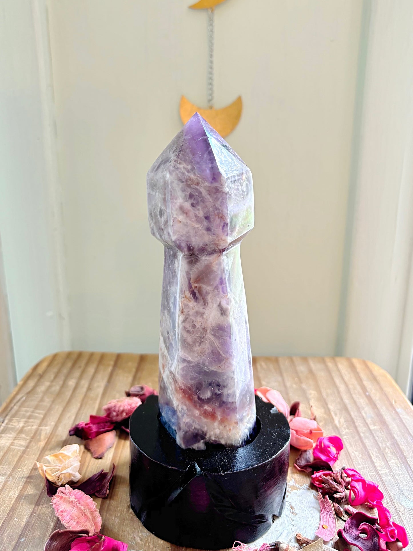 XL Druzy Dream Amethyst Tower on Stand