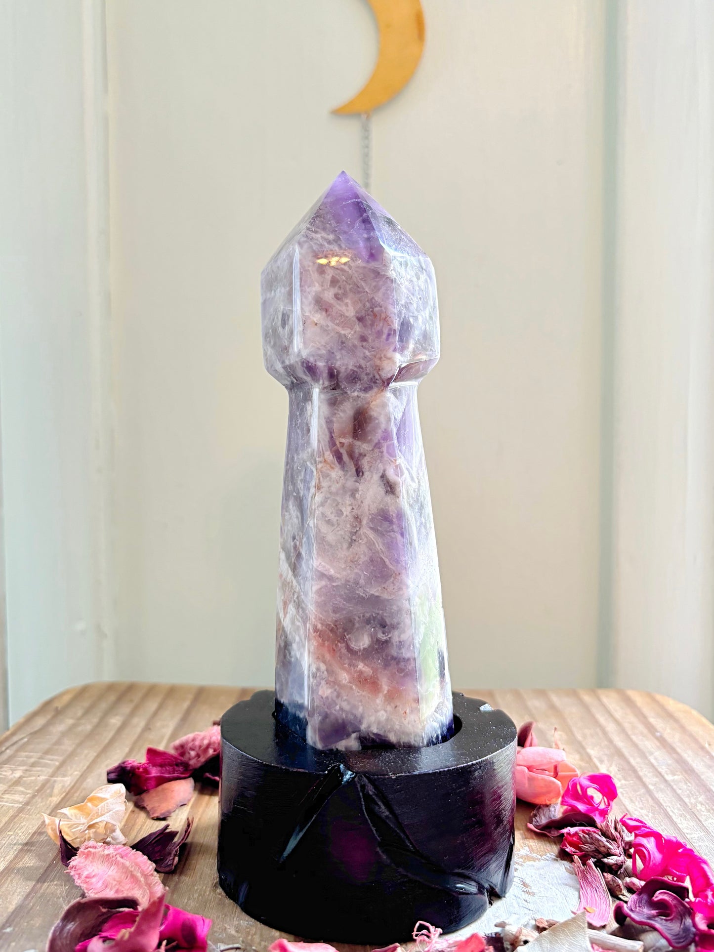 XL Druzy Dream Amethyst Tower on Stand