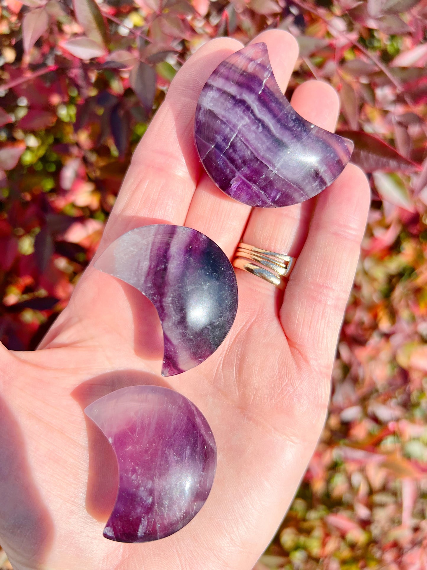 Fluorite Moon Carvings