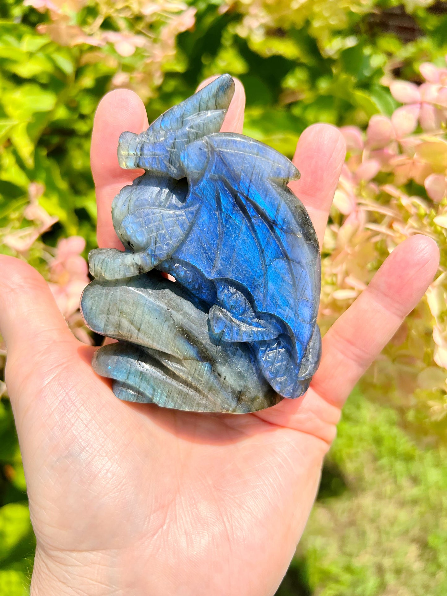 Labradorite Dragon Carving