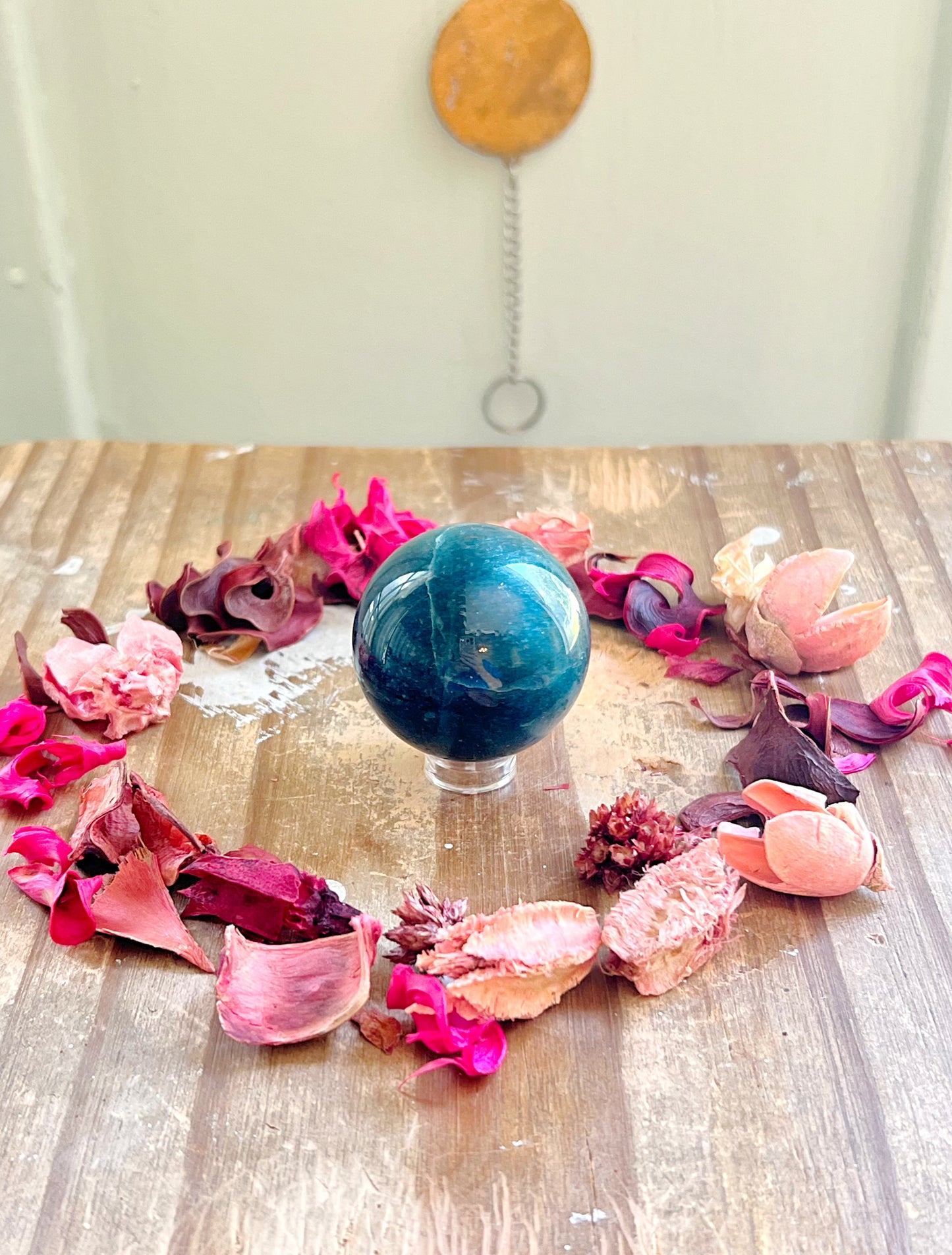 High-quality Star Blue Apatite Sphere