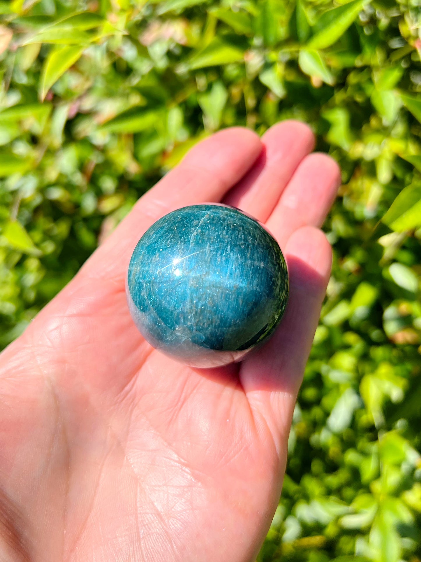 High-quality Star Blue Apatite Sphere