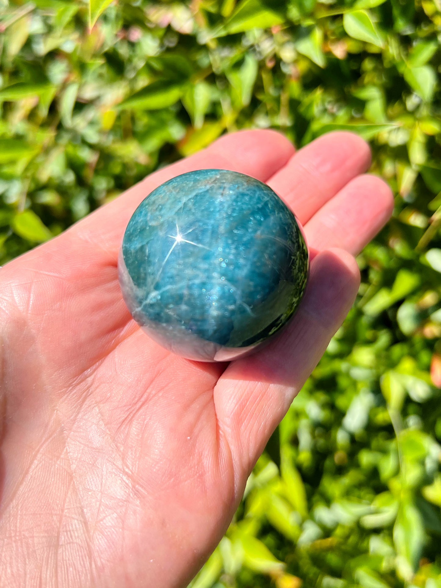 High-quality Star Blue Apatite Sphere