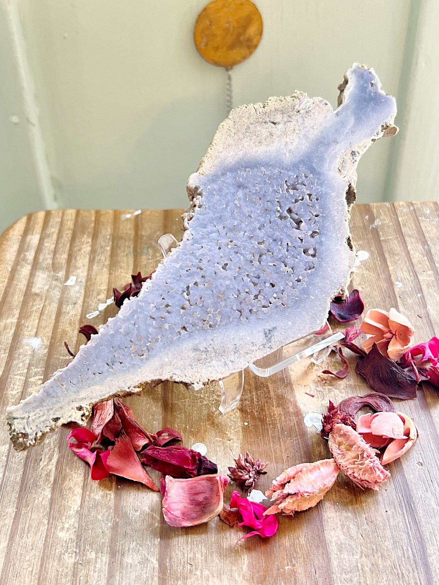 Grape Agate Slabs with Stands