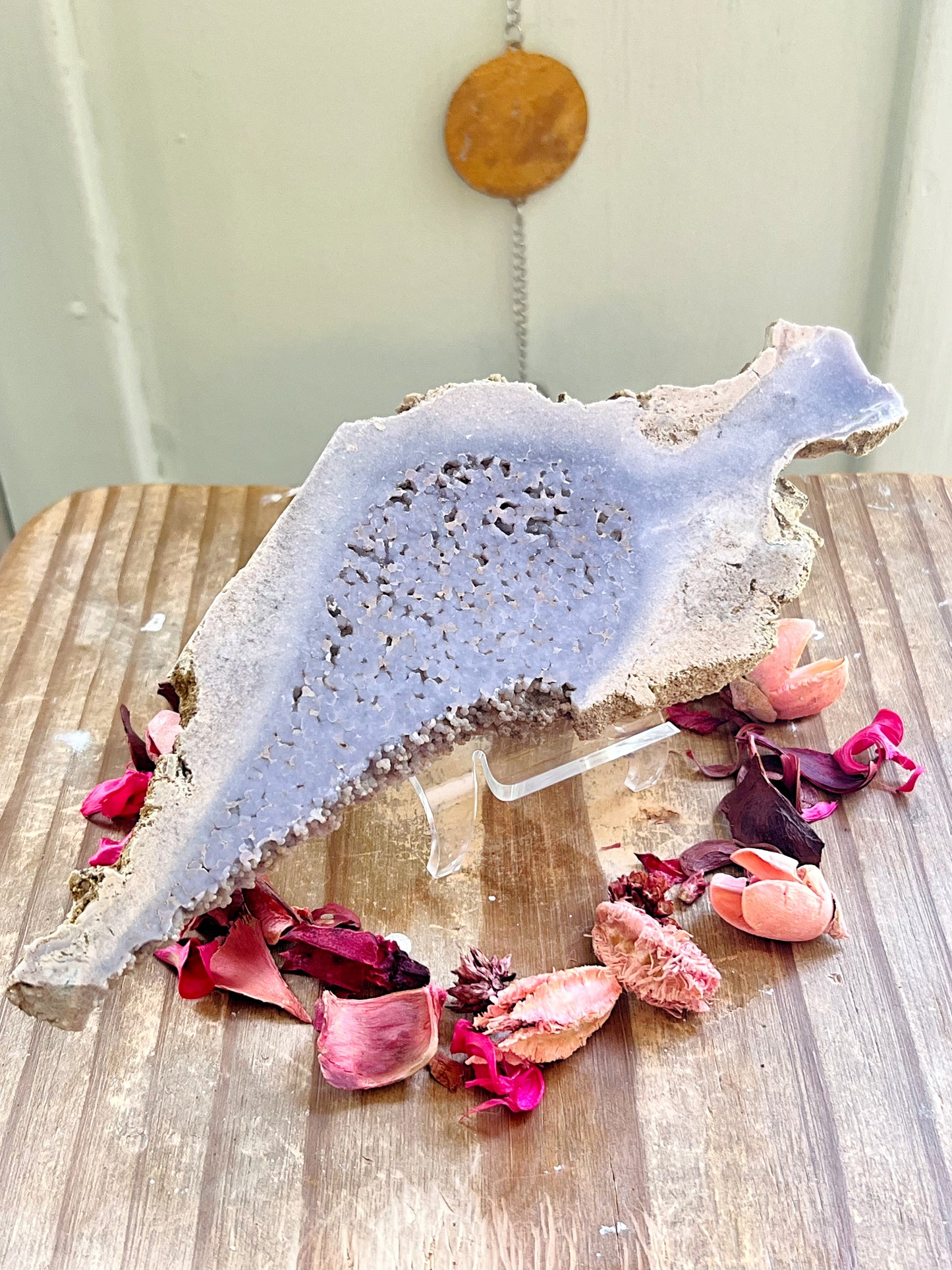 Grape Agate Slabs with Stands