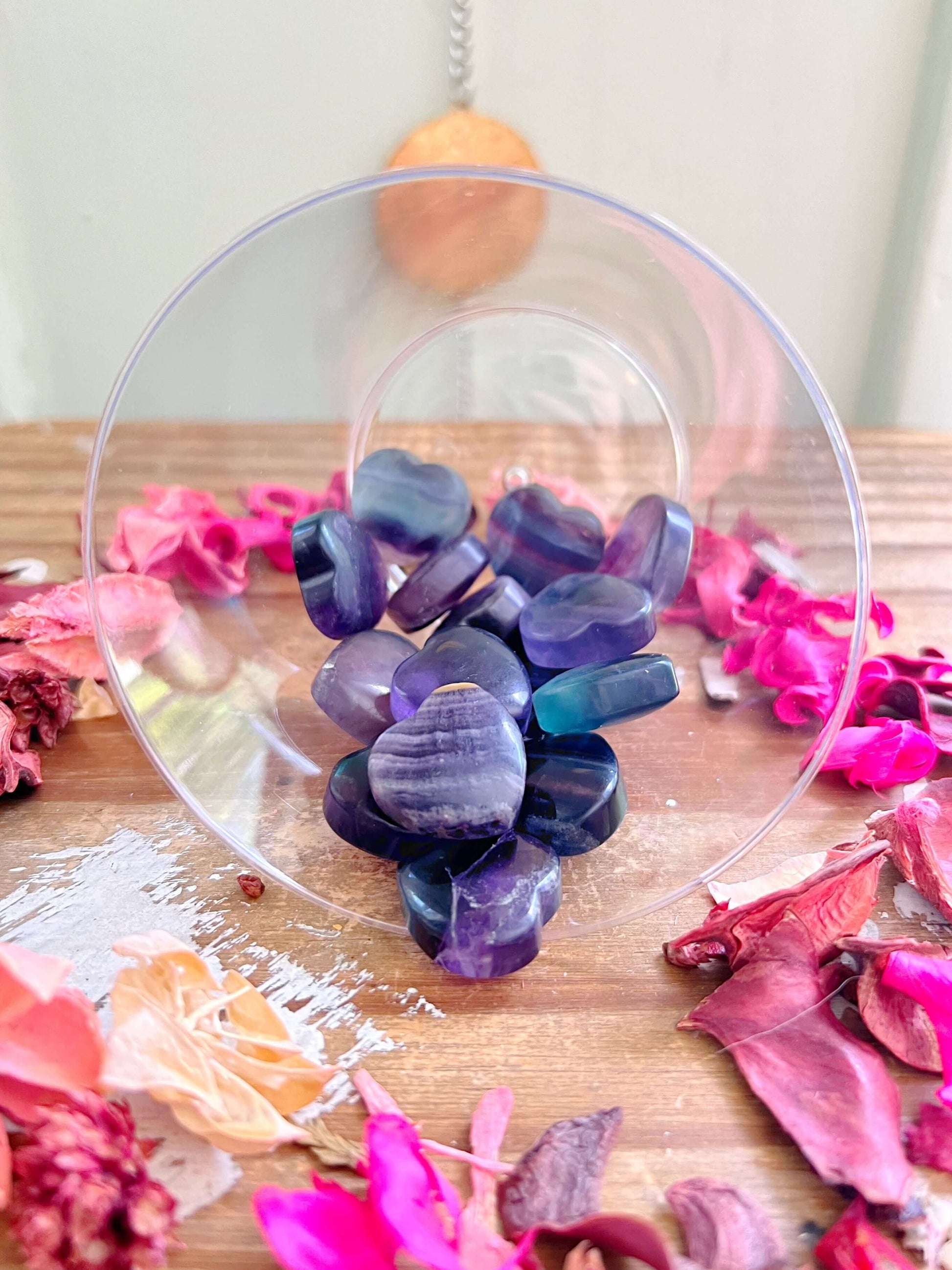 Rose and Quartz - Minis - Fluorite Mini Hearts