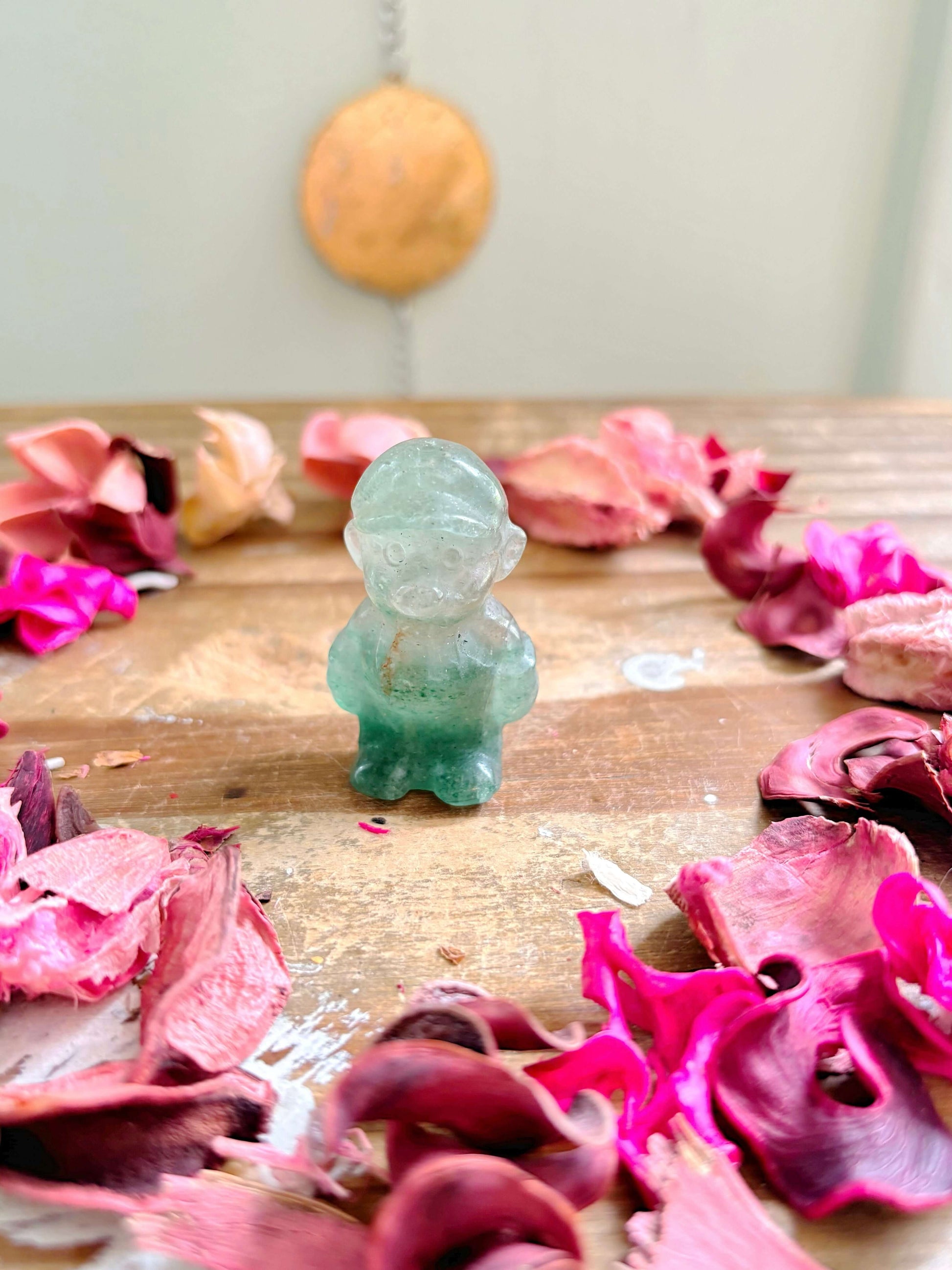 Rose and Quartz - Carvings - Green Aventurine Mario Carving