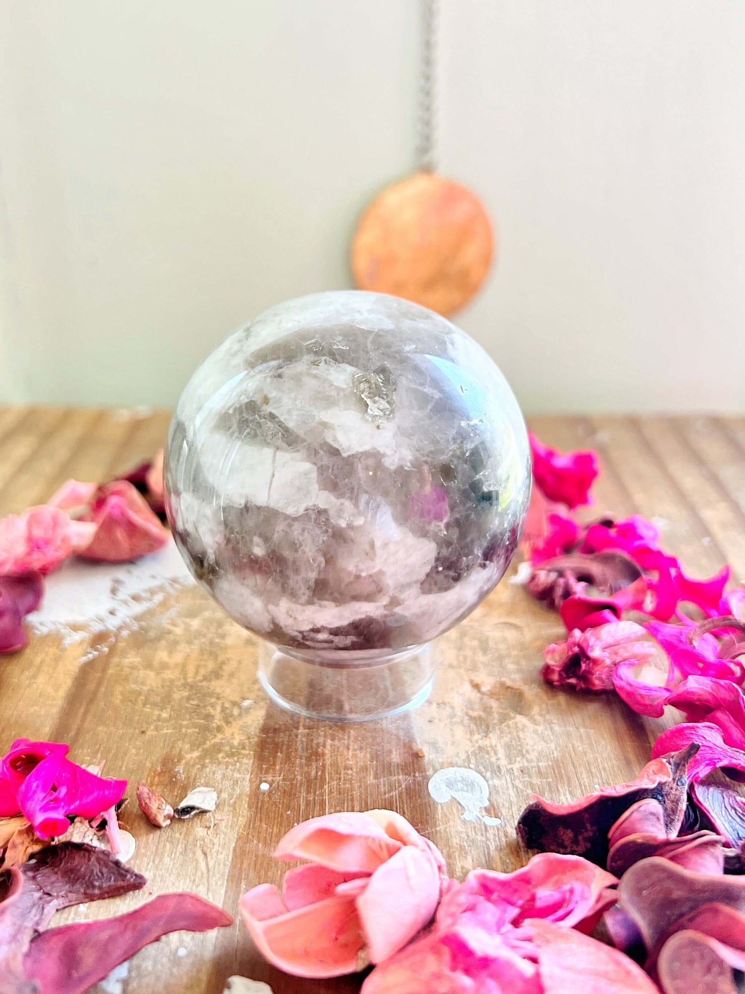 Rose and Quartz - Spheres- High-Quality Green Tourmaline Sphere