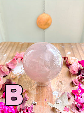 Rose and Quartz - Spheres - Star Blue Rose Quartz Sphere B1