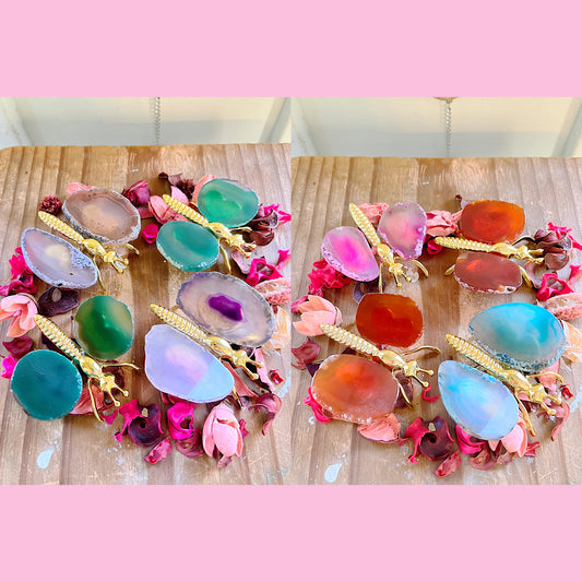 Colorful Agate Butterflies