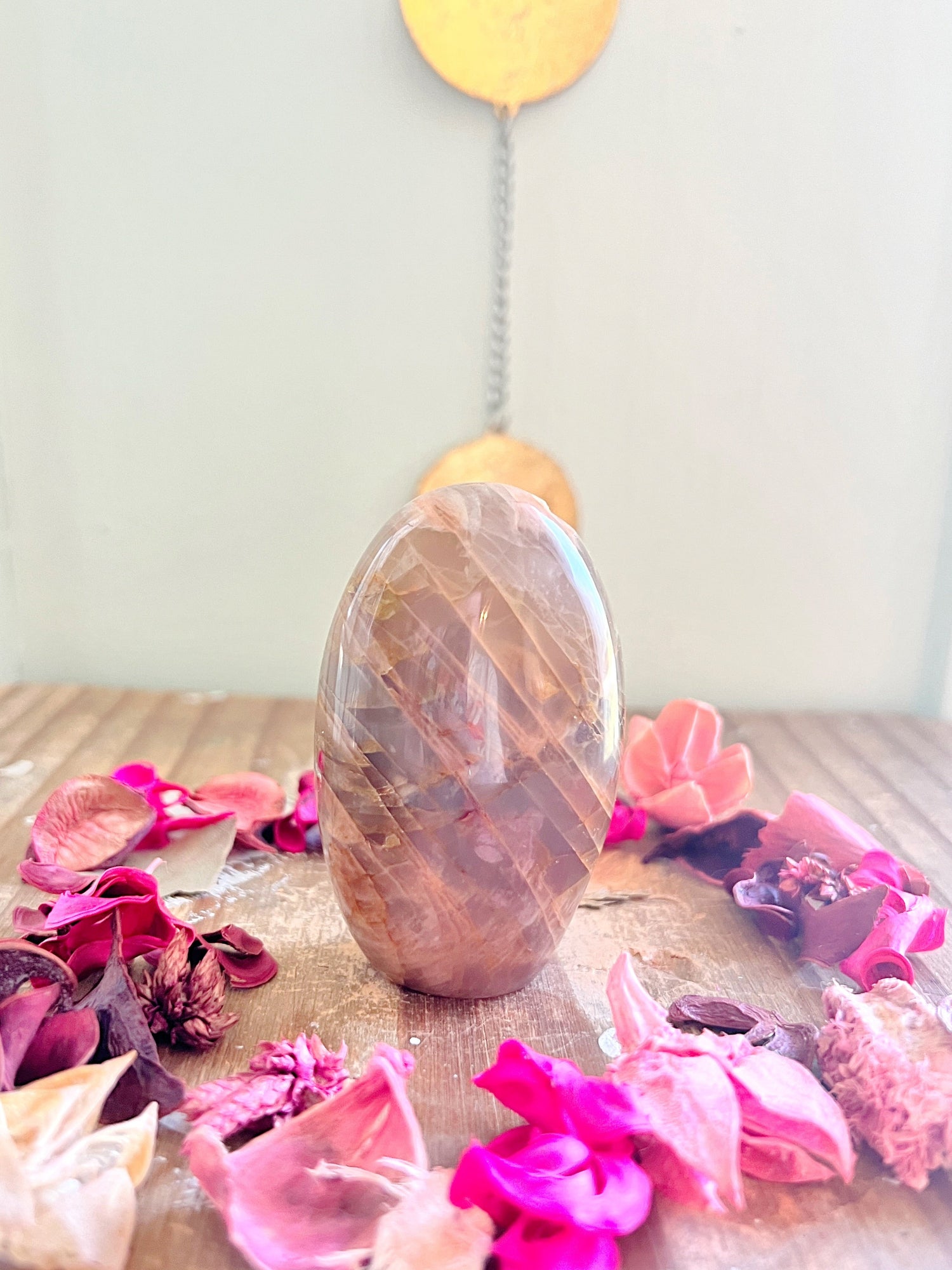 Rose and Quartz - Freeforms - Flashy Peach Moonstone Freeform