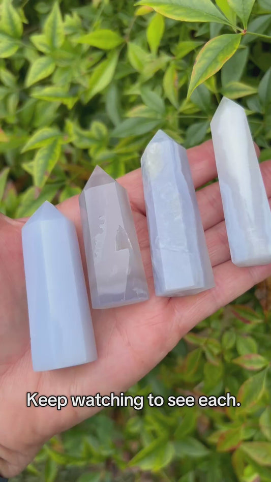Blue Lace Agate Towers